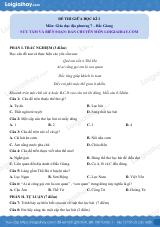 Đề thi giữa kì 2 GDĐP 7 Bắc Giang - loigiaihay.com